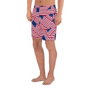 Betsy Ross Flag Men's Athletic Long Shorts