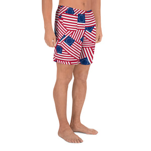 Betsy Ross Flag Men's Athletic Long Shorts