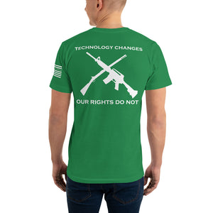 TECHNOLOGY CHANGES, OUR RIGHTS DO NOT PATRIOTIC SHIRT